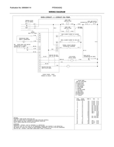 Wiring Diagram Diagram and Parts List for FFEW2425QWB  Frigidaire Wall Oven
