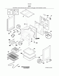 Body Diagram and Parts List for 79093012314  Kenmore Range