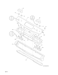 Backguard Diagram and Parts List for FFES3025PSD  Frigidaire Range
