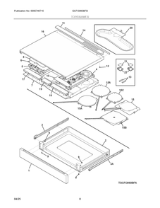 Body 2 Diagram and Parts List for GCFI3060BFB  Frigidaire Range