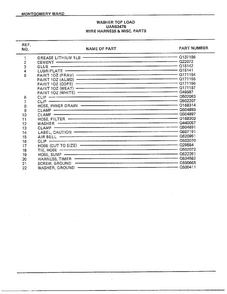 Wire Harness And Misc Parts Page 2 Diagram and Parts List for 6347B  Frigidaire Washer