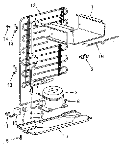 Cooling Unit Diagram and Parts List for 5648946080  Kenmore Refrigerator