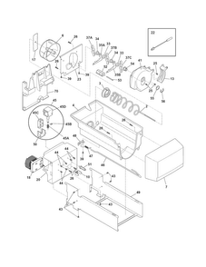 Ice Container Diagram and Parts List for EW23CS85KS2  Electrolux Refrigerator