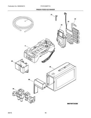 09 - FRESH FOOD ICE MAKER Diagram and Parts List for FPHF2399PF7A  Frigidaire Refrigerator