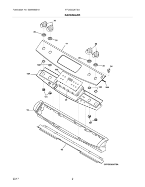 Part Location Diagram of 5304511029 Frigidaire CONTROLLER