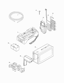 Ice Maker Diagram and Parts List for FPHF2399MF7  Frigidaire Refrigerator
