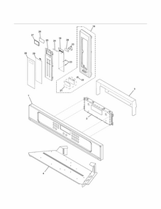 Control Panel Diagram and Parts List for 79049603311  Kenmore Microwave