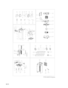 Recommended Spare Parts Diagram and Parts List for FFPA1022R10  Frigidaire Air Conditioner