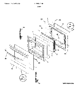 Door Diagram and Parts List for FFGH3051VSB  Frigidaire Range
