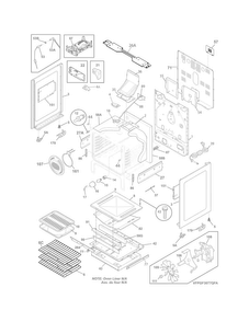 Body Diagram and Parts List for FPGF3077QFB  Frigidaire Range