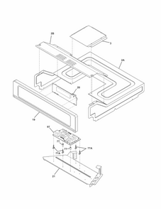 Control Panel Diagram and Parts List for 79049523312  Kenmore Wall Oven