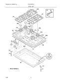 MAINTOP Diagram and Parts List for PLGC36S9ECA  Frigidaire Cooktop