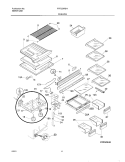 SHELVES Diagram and Parts List for FRT22IRSHB5  Frigidaire Refrigerator
