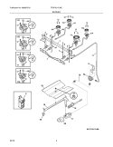 BURNER Diagram and Parts List for FFGF3017LWC  Frigidaire Range