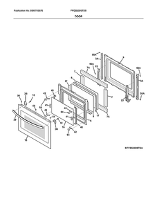 Door Diagram and Parts List for FFGS3026TSB  Frigidaire Range