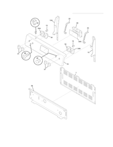 Backguard Diagram and Parts List for FFEF3013XWA  Frigidaire Range
