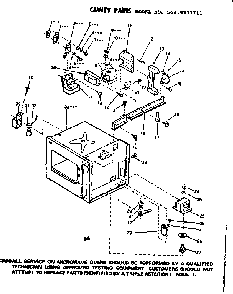 Cavity Parts Diagram and Parts List for 5649937711  Kenmore Microwave