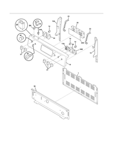 Backguard Diagram and Parts List for CFEF3020LWF  Frigidaire Range