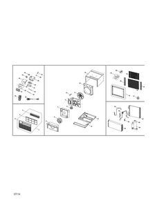 Recommended Spare Parts Diagram and Parts List for FFTA1033Q23  Frigidaire Air Conditioner