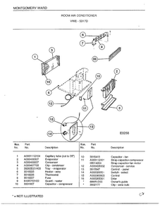 Room Air Conditioner Page 2 Diagram and Parts List for 5317D  Frigidaire Air Conditioner