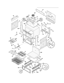 Body Diagram and Parts List for FFES3025LBE  Frigidaire Range