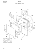 FRONT PANEL / LINT FILTER Diagram and Parts List for FGR211AS4  Frigidaire Dryer