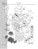 BODY Diagram and Parts List for E30EW7CDSS1  Electrolux Wall Oven