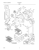 BODY Diagram and Parts List for GLEFZ389GCA  Frigidaire Range