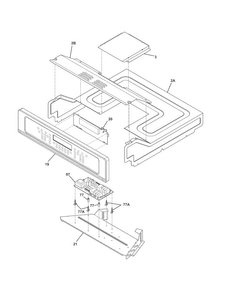 Control Panel Diagram and Parts List for FGET2765PBB  Frigidaire Wall Oven