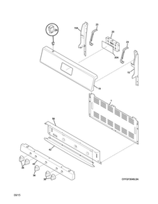 Backguard Diagram and Parts List for FFGF3049LSH  Frigidaire Range