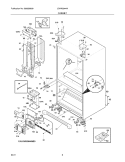 CABINET Diagram and Parts List for LGHN2844ME0  Frigidaire Refrigerator