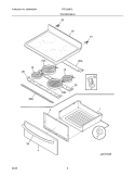 TOP / DRAWER Diagram and Parts List for FEF336BCL  Frigidaire Range