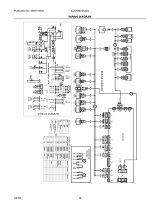 Wiring Diagram Diagram and Parts List for EDSH4944AS0A  Frigidaire Dishwasher