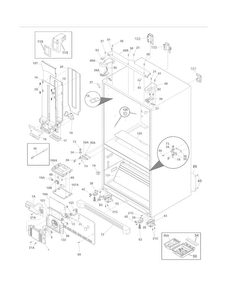 Cabinet Diagram and Parts List for FGHB2869LFA  Frigidaire Refrigerator