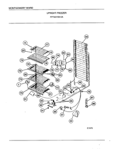 Upright Freezer Page 5 Diagram and Parts List for 43159A  Frigidaire Freezer