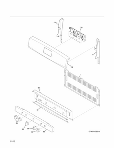 Backguard Diagram and Parts List for 79074133311  Kenmore Range