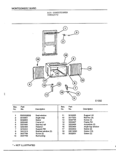 Air Conditioner Page 5 Diagram and Parts List for 5257D  Frigidaire Air Conditioner