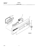 CONTROL PANEL Diagram and Parts List for GLDB653AS1  Frigidaire Dishwasher