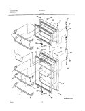 DOOR Diagram and Parts List for FRT18P5AW0  Frigidaire Refrigerator