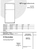 COVER Diagram and Parts List for FRT21C5AQ7  Frigidaire Refrigerator