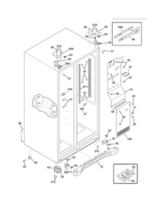 Cabinet Diagram and Parts List for FPUS2698LF3  Frigidaire Refrigerator