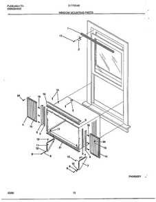 Window Mounting Parts Diagram and Parts List for 5177004B  Frigidaire Air Conditioner