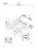 CONTROL PANEL Diagram and Parts List for GES831AS2  Gibson Washer Dryer Combo