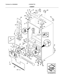 Cabinet Diagram and Parts List for LGHB2867TD0  Frigidaire Refrigerator