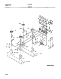 BURNER Diagram and Parts List for GLCS376ASD  Frigidaire Range