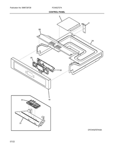 Control Panel Diagram and Parts List for FCWS2727ABD  Frigidaire Wall Oven