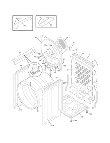 Cabinet/drum Diagram and Parts List for EIED50LIW0  Electrolux Dryer