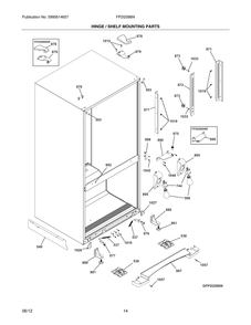 Part Location Diagram of 242259701 Frigidaire Track, Shelf, Side