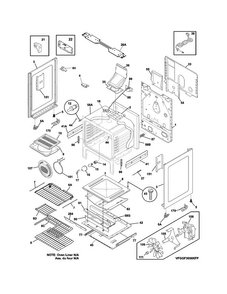 Body Diagram and Parts List for FPGF3081KFR  Frigidaire Range