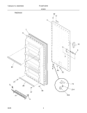 DOOR Diagram and Parts List for FFU20FK0DW4  Frigidaire Freezer